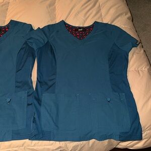 Koi carribean blue women’s scrub tops
